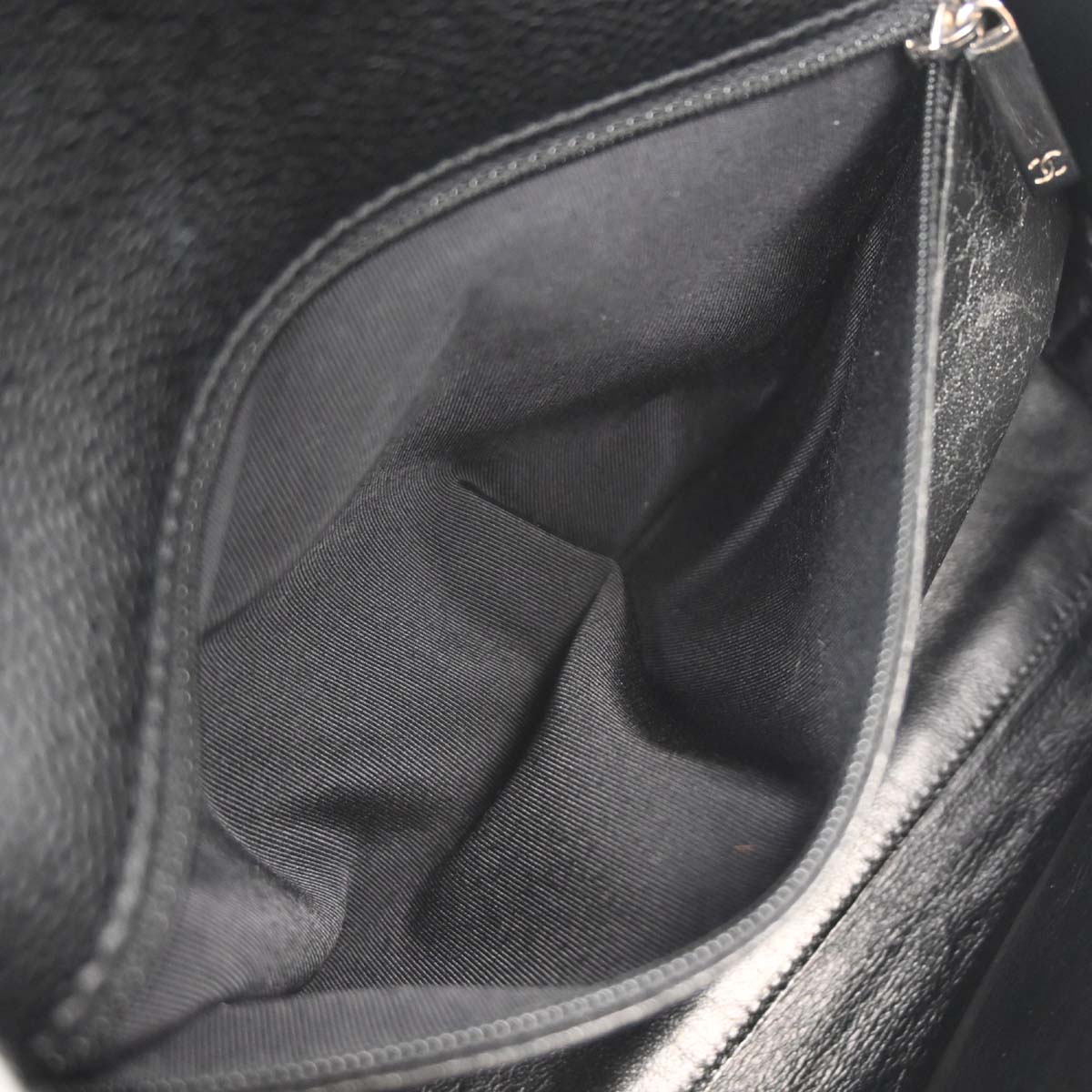 Chanel Black Caviar Skin Top Handle Handbag