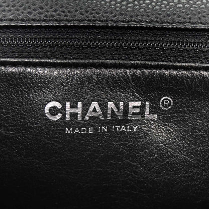 Chanel Black Caviar Skin Top Handle Handbag