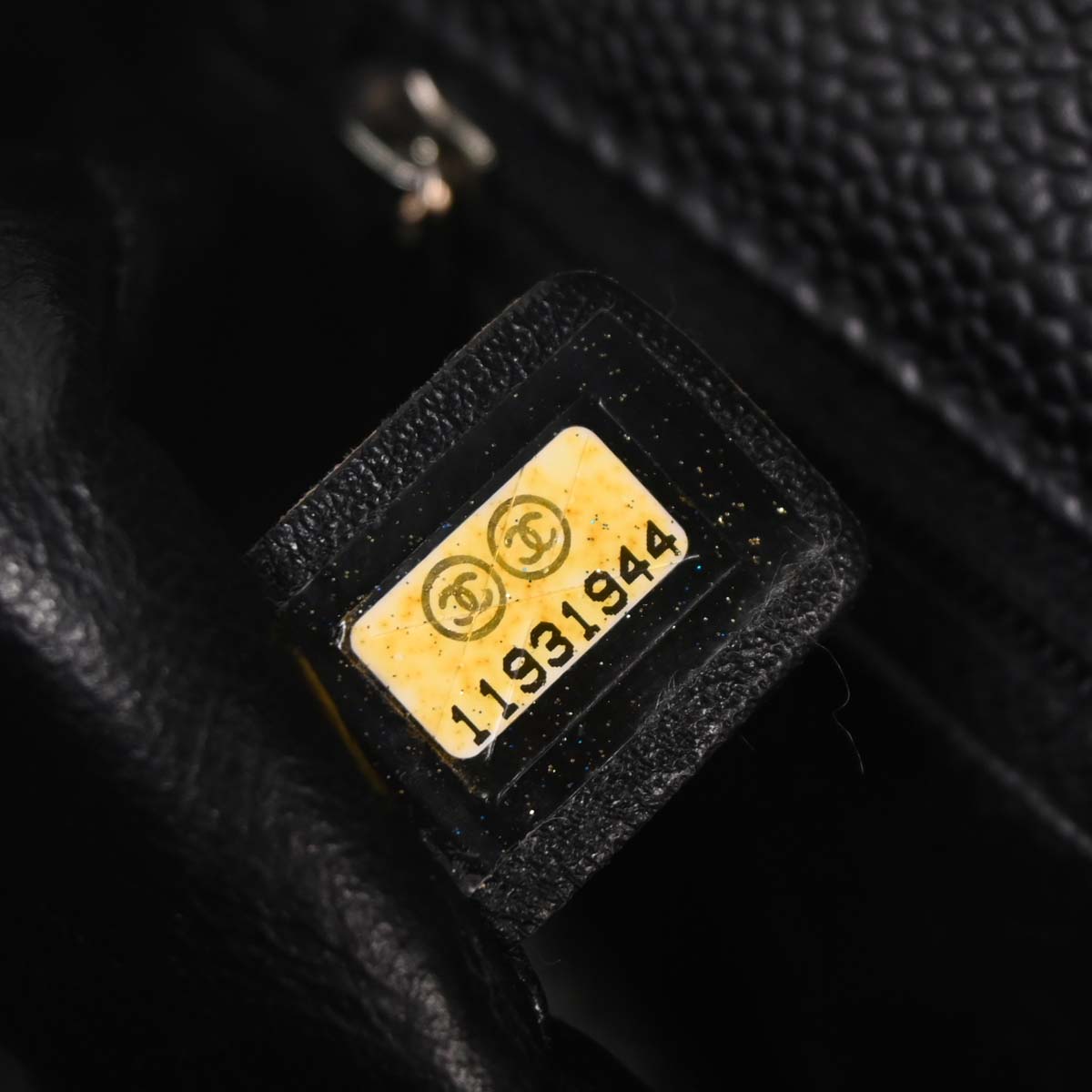 Chanel Black Caviar Skin Top Handle Handbag