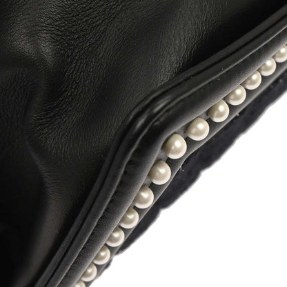 Boy Chanel Black Tweed Lambskin Small Chain Shoulder Bag