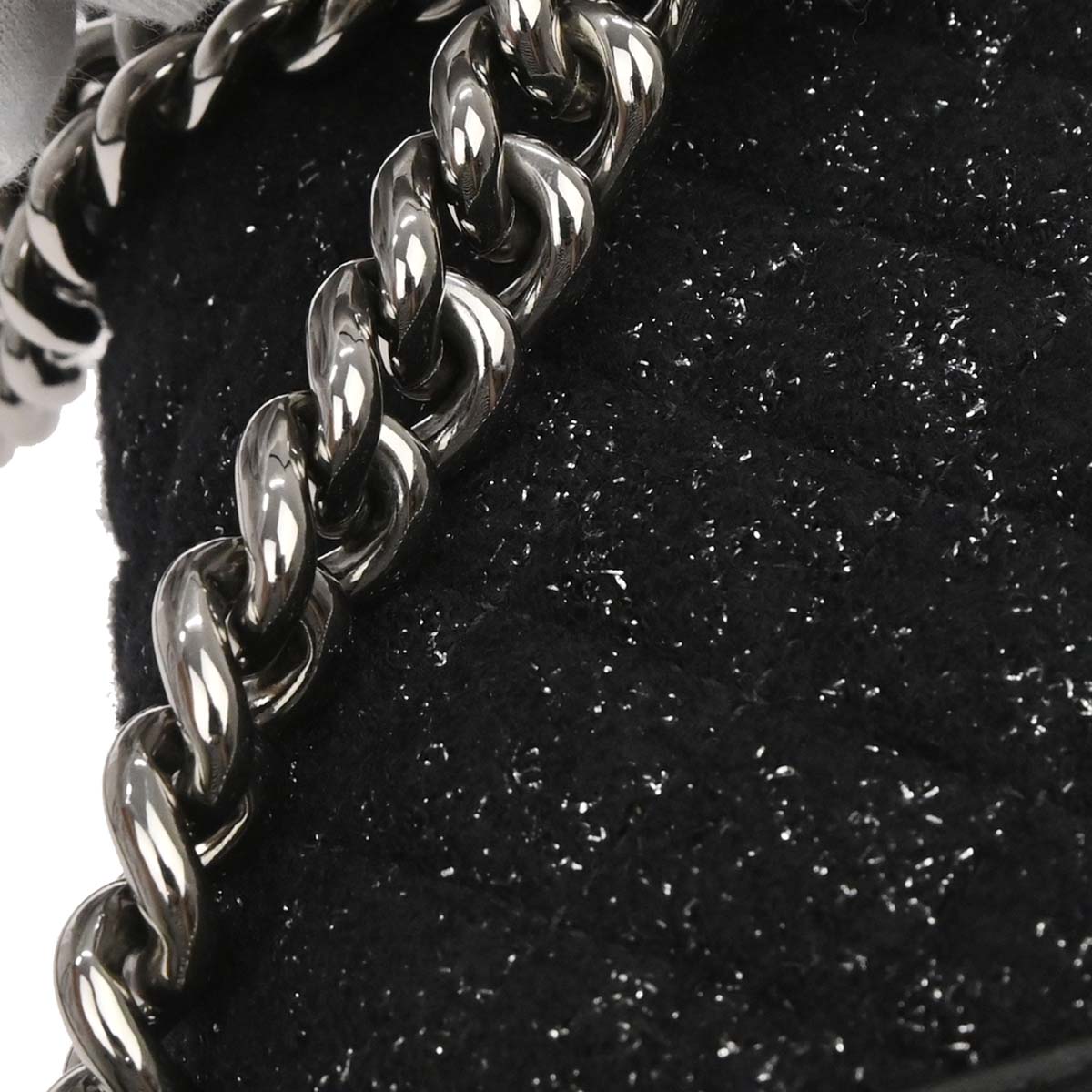 Boy Chanel Black Tweed Lambskin Small Chain Shoulder Bag