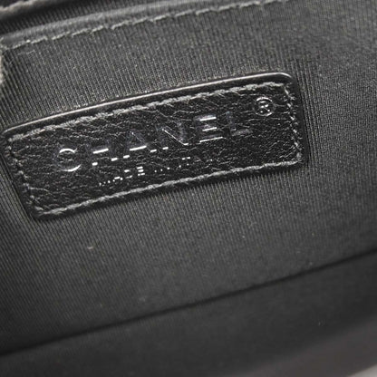 Boy Chanel Black Tweed Lambskin Small Chain Shoulder Bag