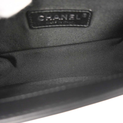Boy Chanel Black Tweed Lambskin Small Chain Shoulder Bag