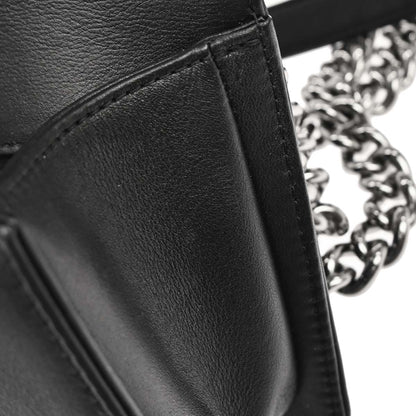 Boy Chanel Black Tweed Lambskin Small Chain Shoulder Bag