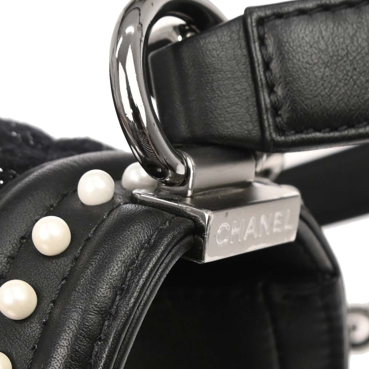 Boy Chanel Black Tweed Lambskin Small Chain Shoulder Bag