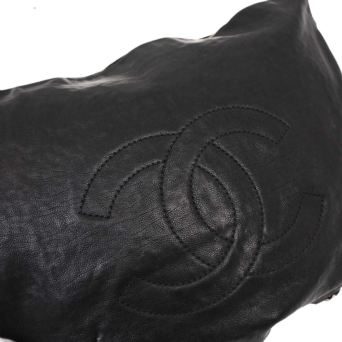Chanel Black Calfskin Luxury Line Handbag