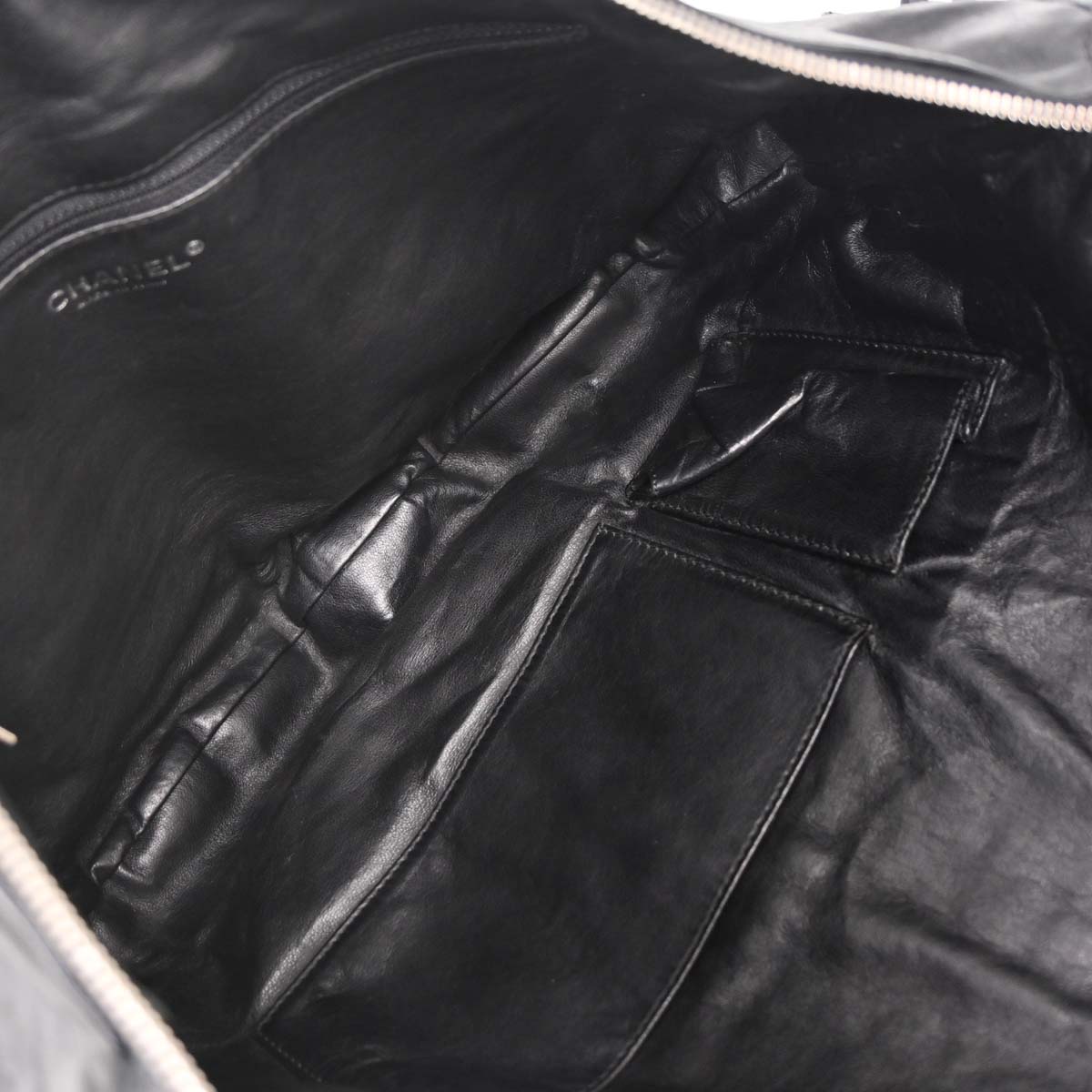 Chanel Black Calfskin Luxury Line Handbag
