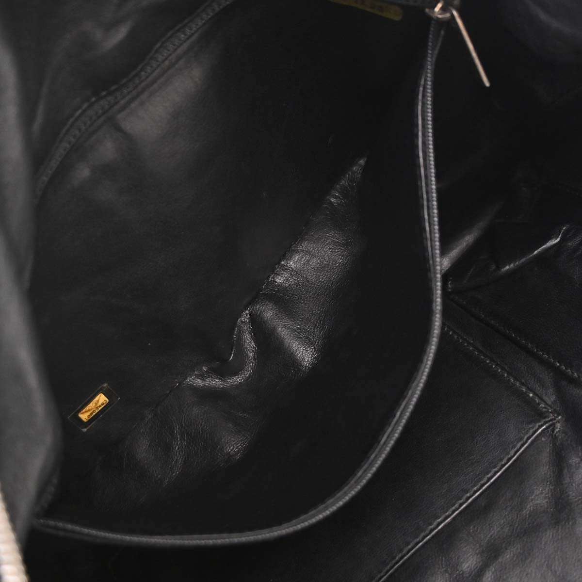 Chanel Black Calfskin Luxury Line Handbag