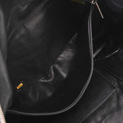 Chanel Black Calfskin Luxury Line Handbag