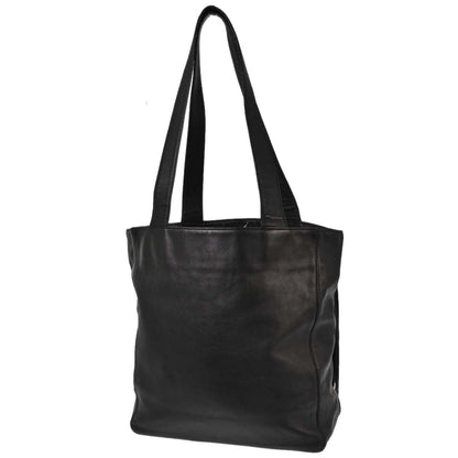 Chanel Black Lambskin Tote Shoulder Bag