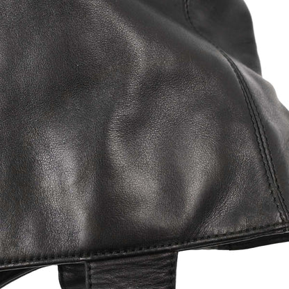 Chanel Black Lambskin Tote Shoulder Bag