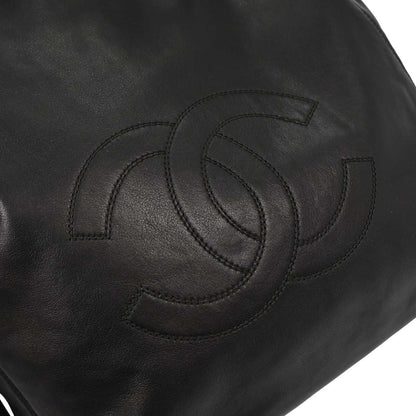 Chanel Black Lambskin Tote Shoulder Bag