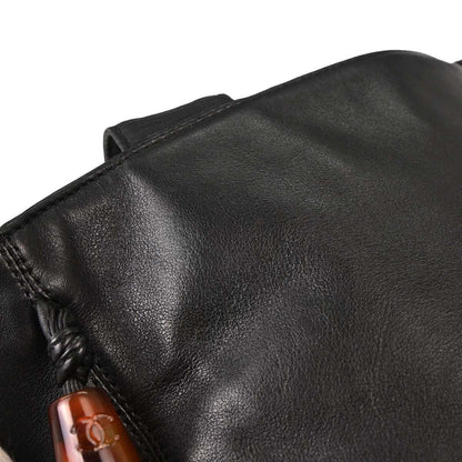 Chanel Black Lambskin Tote Shoulder Bag