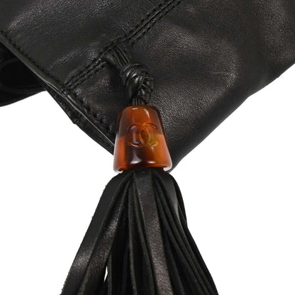 Chanel Black Lambskin Tote Shoulder Bag