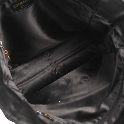 Chanel Black Lambskin Tote Shoulder Bag