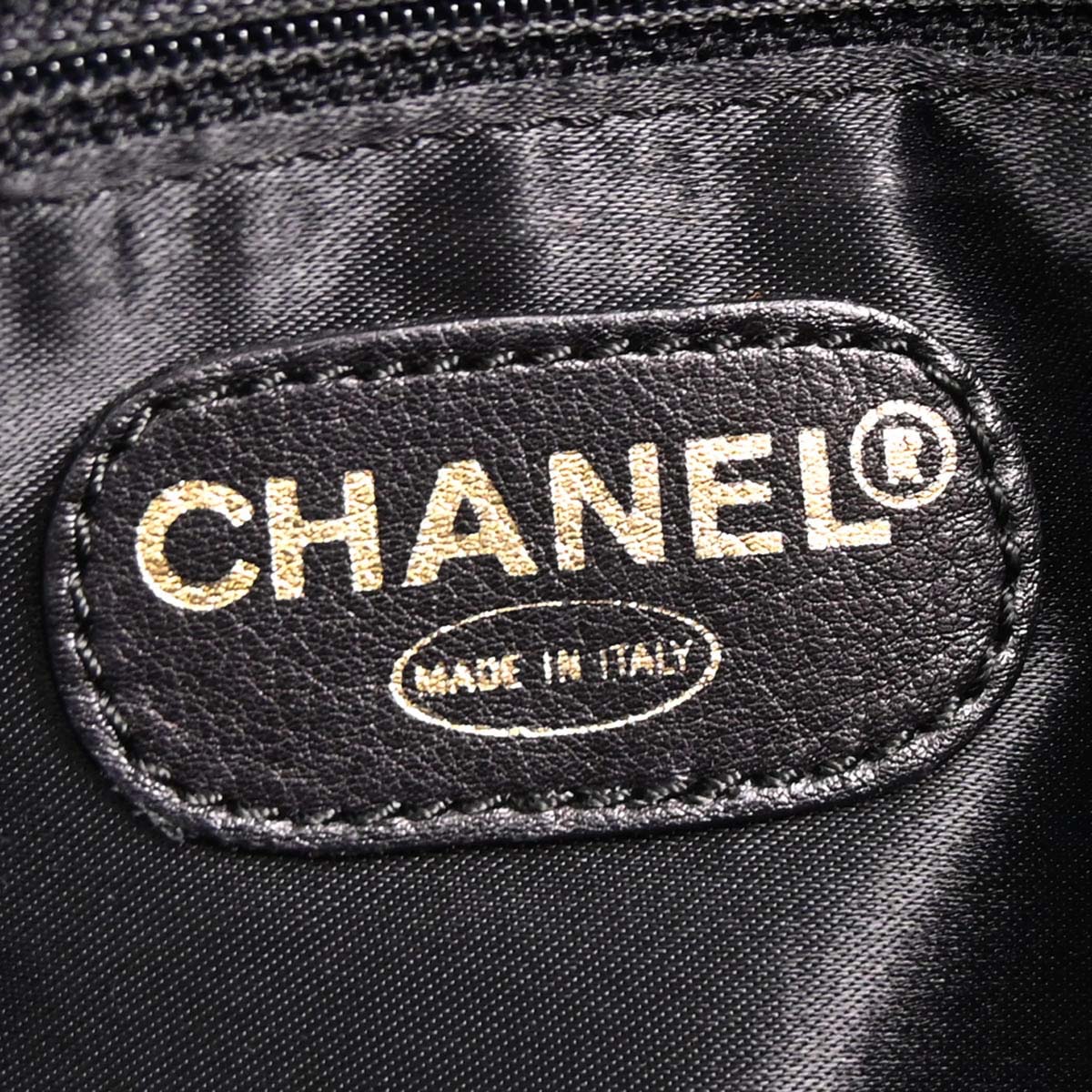 Chanel Black Lambskin Tote Shoulder Bag