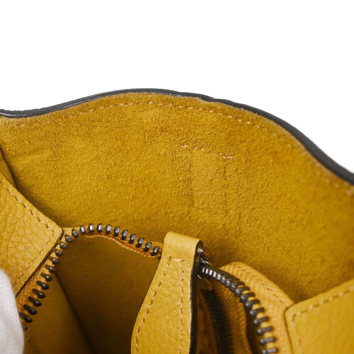 Celine Yellow Leather Nano Luggage Tote Shoulder Bag