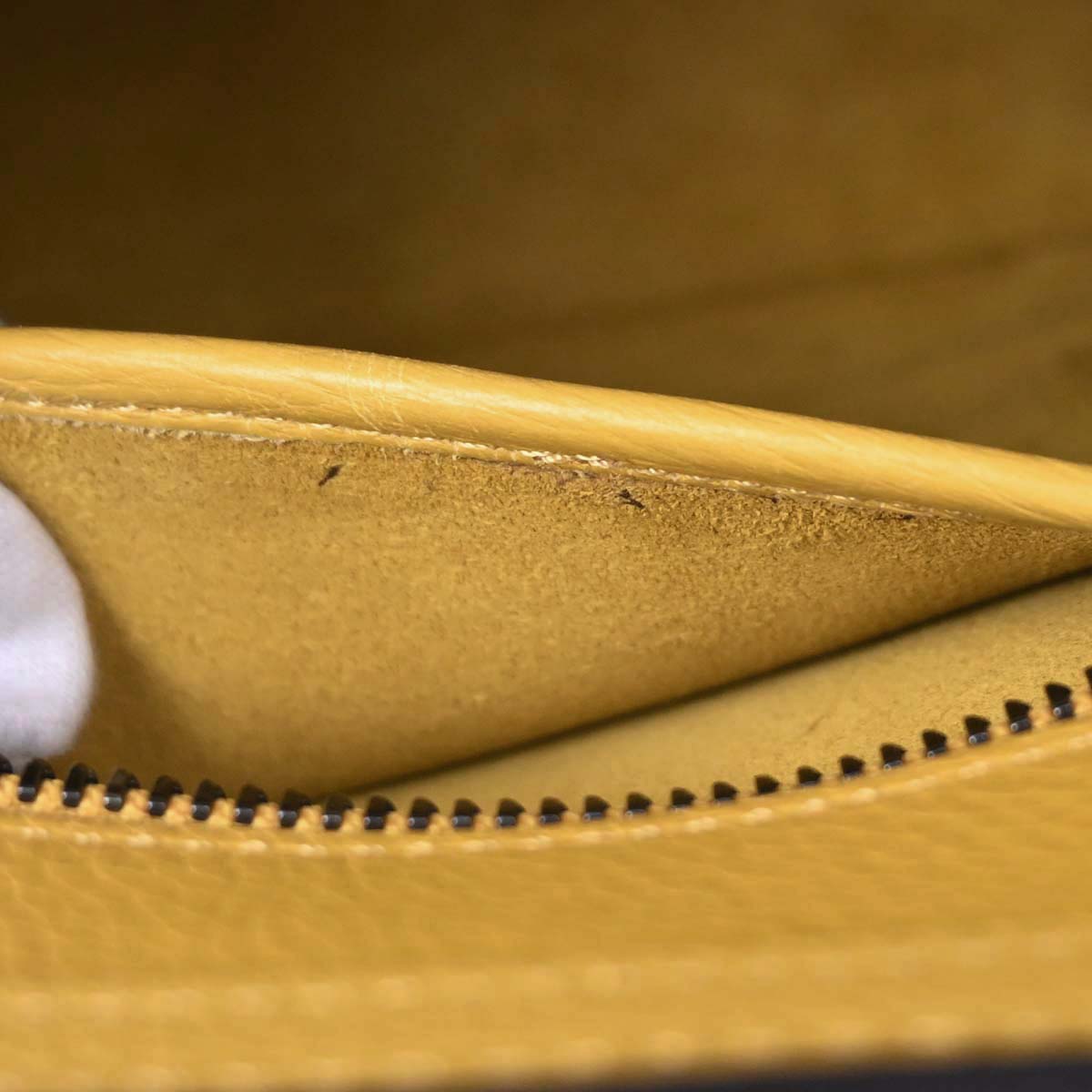 Celine Yellow Leather Nano Luggage Tote Shoulder Bag