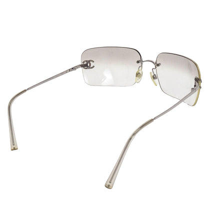 Chanel Sunglasses Eyewear Gray Rhinestone Small Good