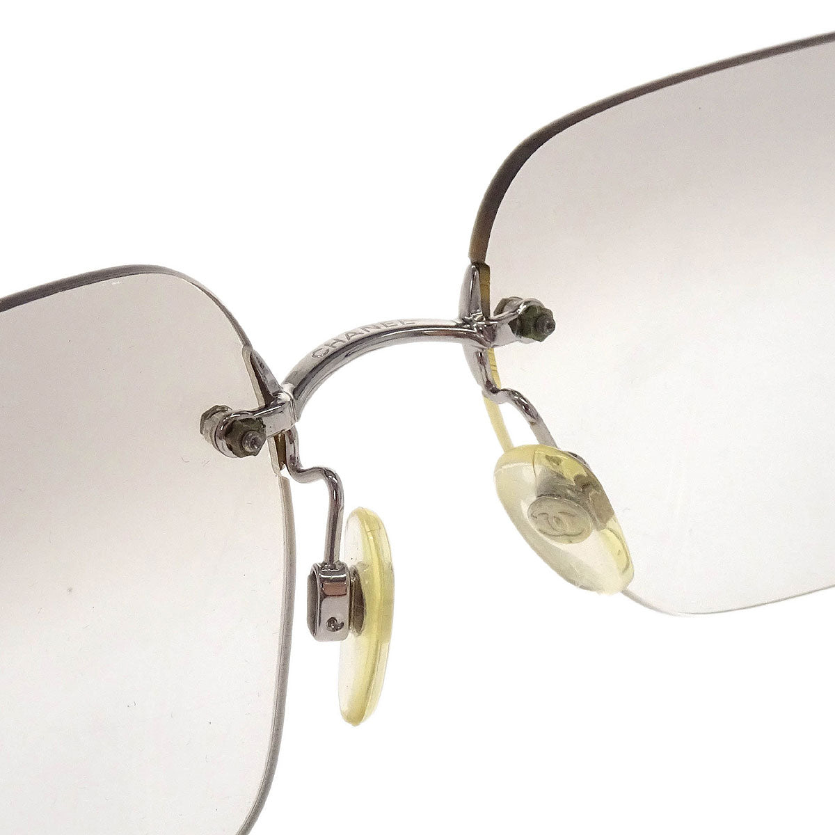 Chanel Sunglasses Eyewear Gray Rhinestone Small Good