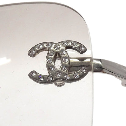 Chanel Sunglasses Eyewear Gray Rhinestone Small Good