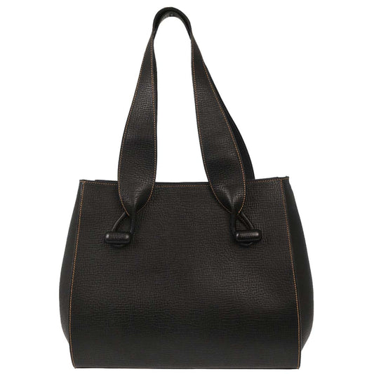 Loewe Black Leather Shoulder Tote Bag