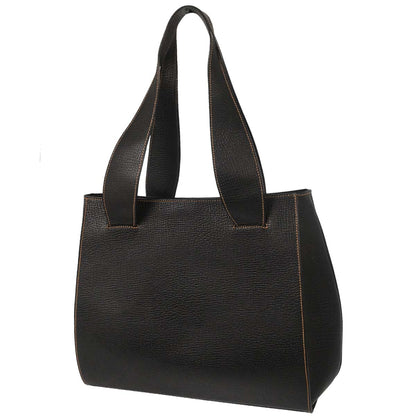 Loewe Black Leather Shoulder Tote Bag