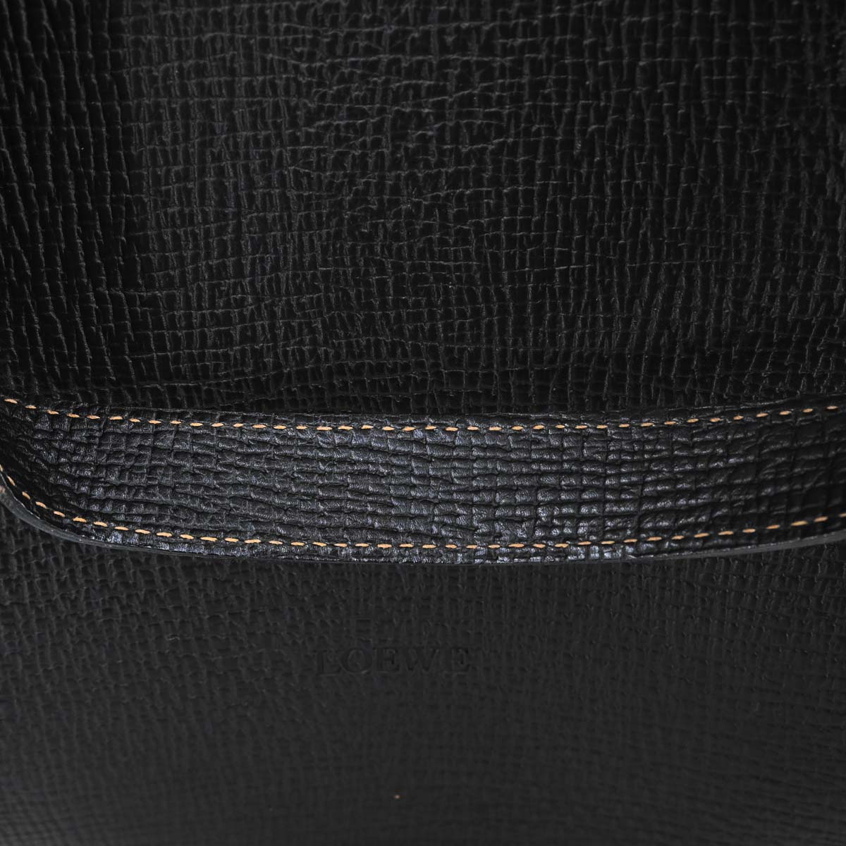 Loewe Black Leather Shoulder Tote Bag
