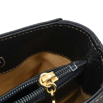 Loewe Black Leather Shoulder Tote Bag