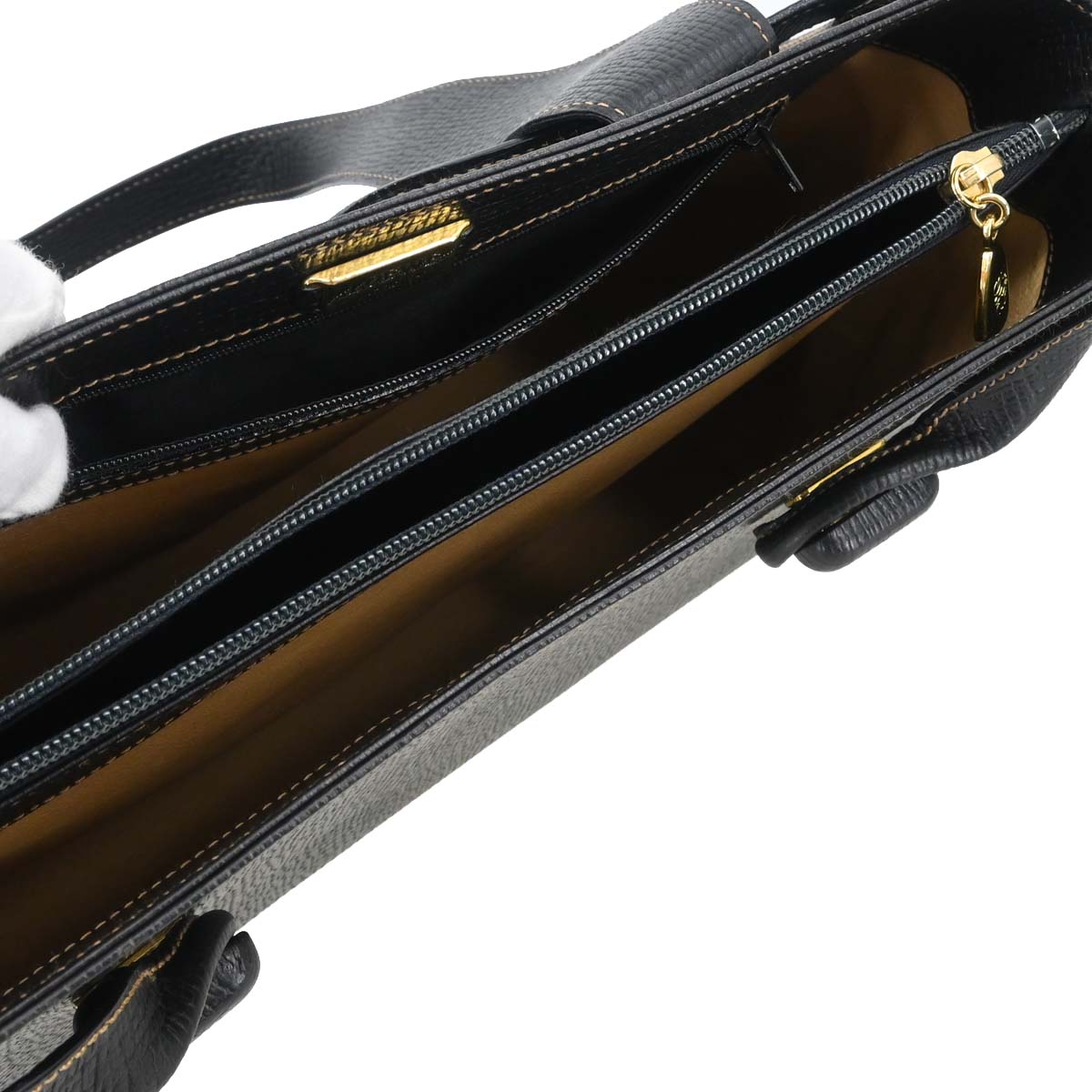 Loewe Black Leather Shoulder Tote Bag
