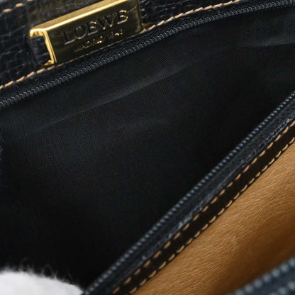 Loewe Black Leather Shoulder Tote Bag