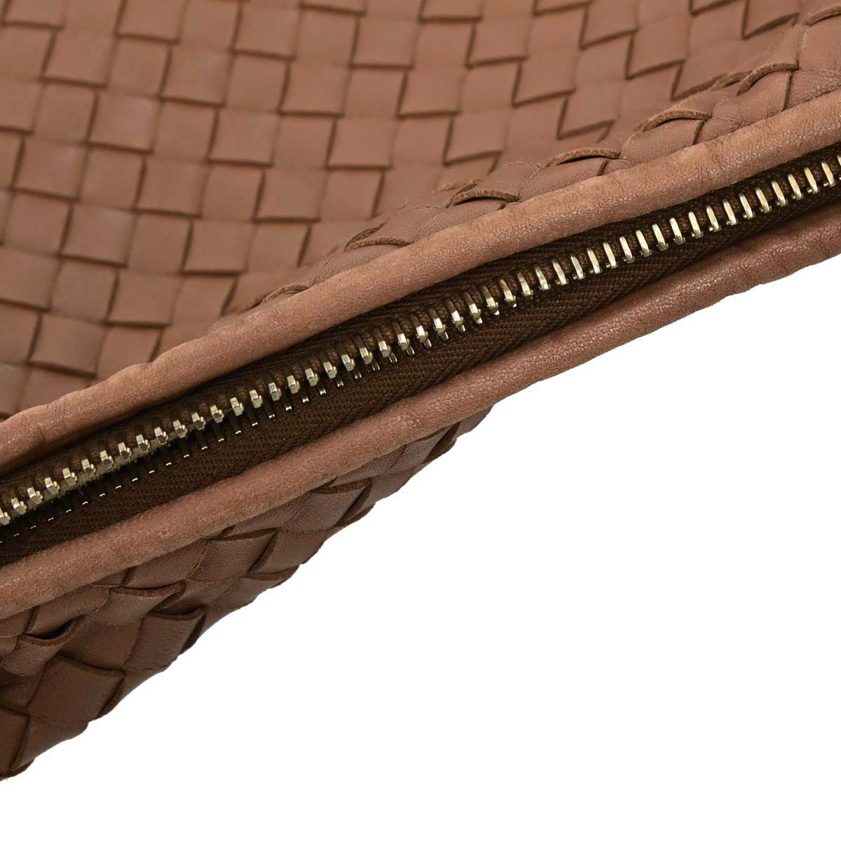 Bottega Veneta Brown Lambskin Intrecciato Hobo Handbag