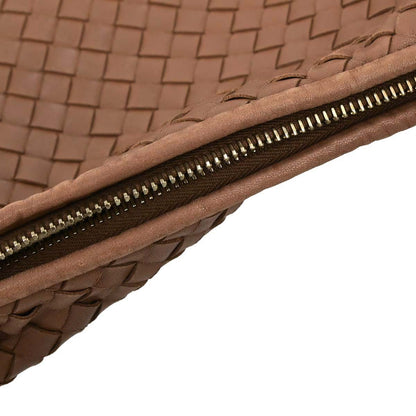 Bottega Veneta Brown Lambskin Intrecciato Hobo Handbag