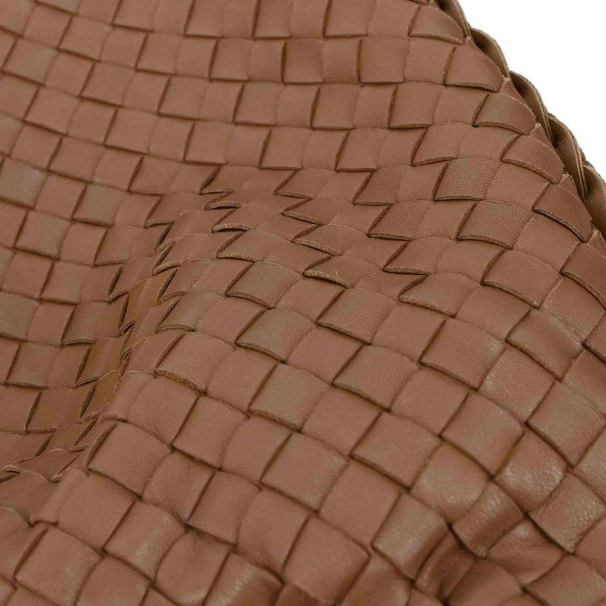 Bottega Veneta Brown Lambskin Intrecciato Hobo Handbag