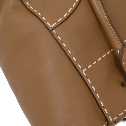 Prada Brown Calfskin Small Twin Pocket City Tote 2way Shoulder Handbag