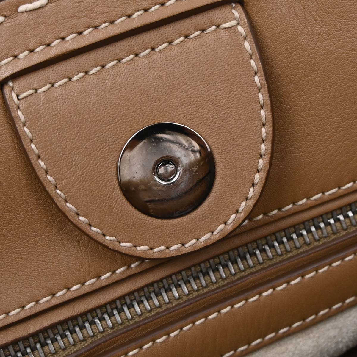 Prada Brown Calfskin Small Twin Pocket City Tote 2way Shoulder Handbag