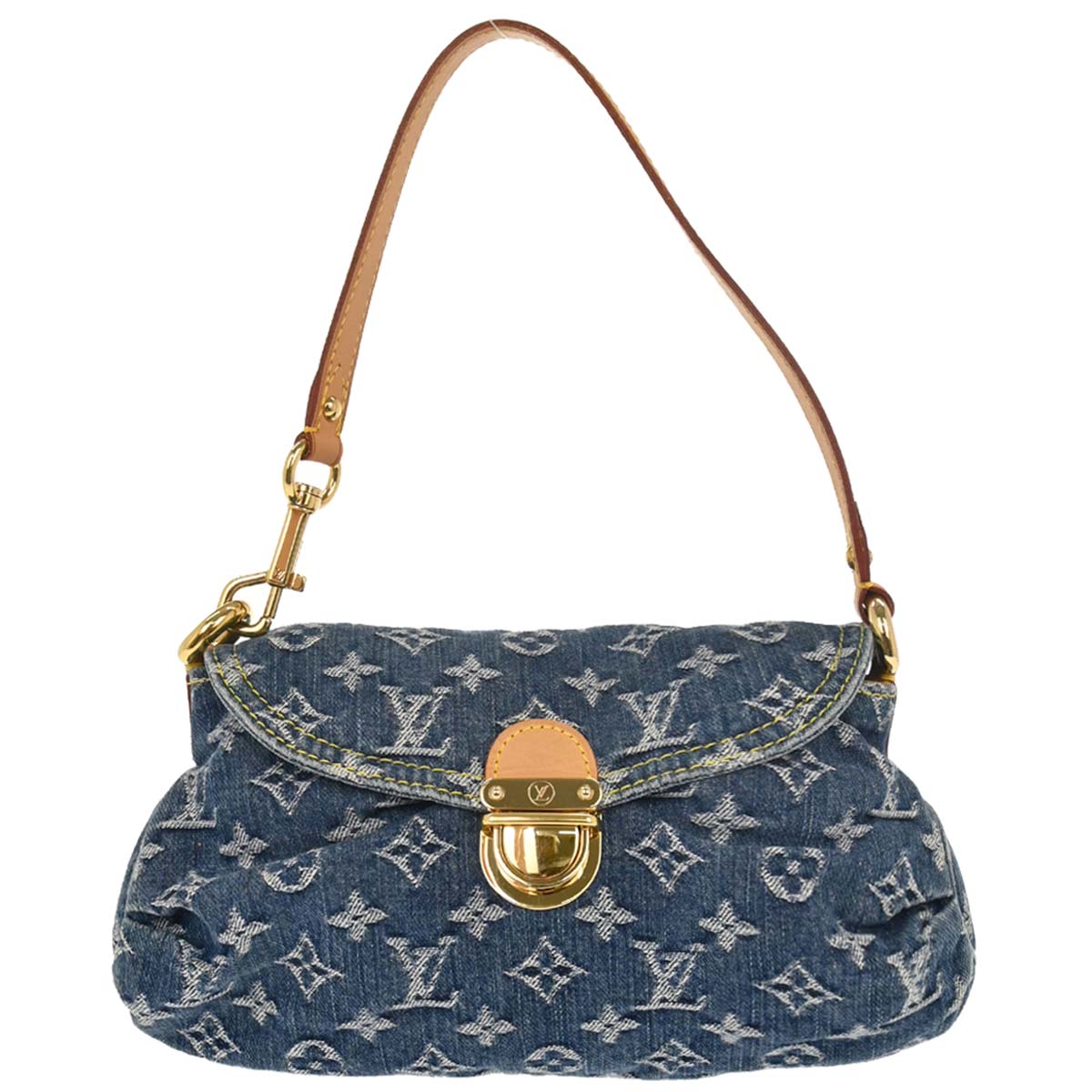 Louis Vuitton Blue Monogram Denim Mini Pleaty Handbag M95050
