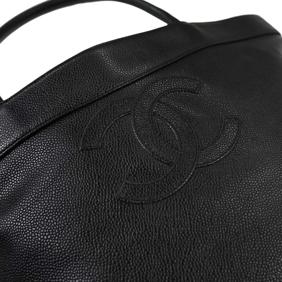 Chanel Black Caviar Skin Tote Handbag