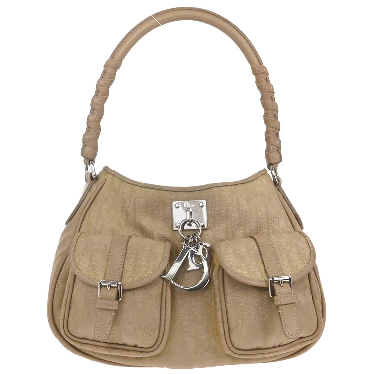 Christian Dior Beige Oblique Lovely Trotter Tote Handbag