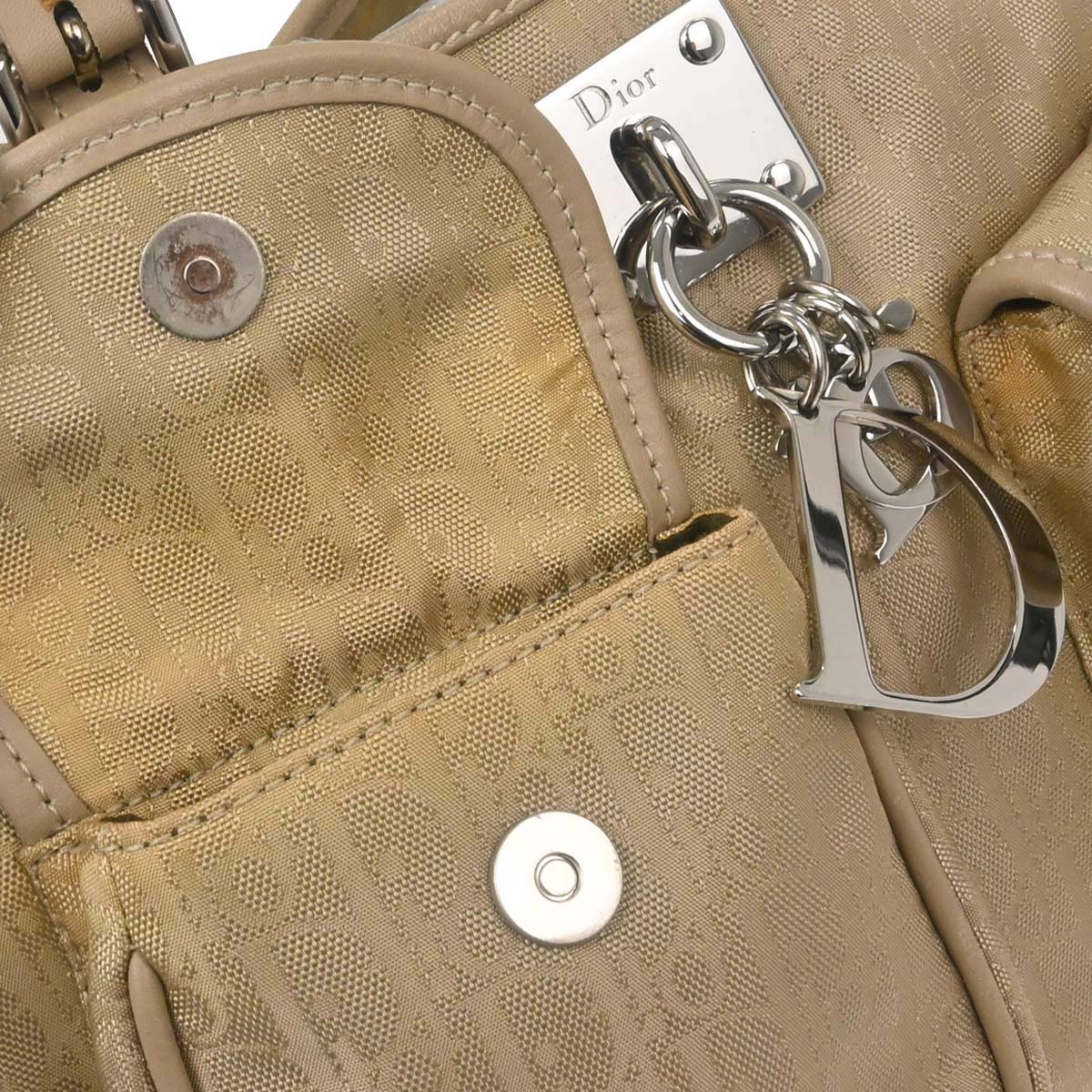 Christian Dior Beige Oblique Lovely Trotter Tote Handbag