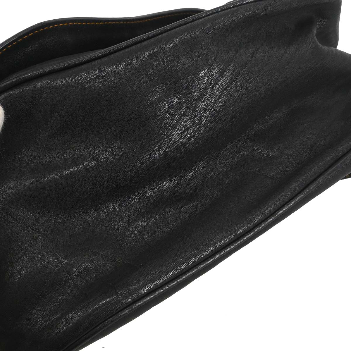 Christian Dior Black Gaucho Shoulder Bag