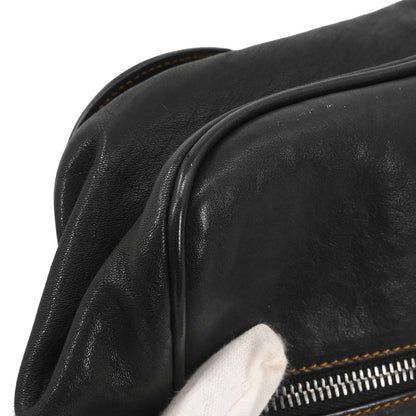 Christian Dior Black Gaucho Shoulder Bag