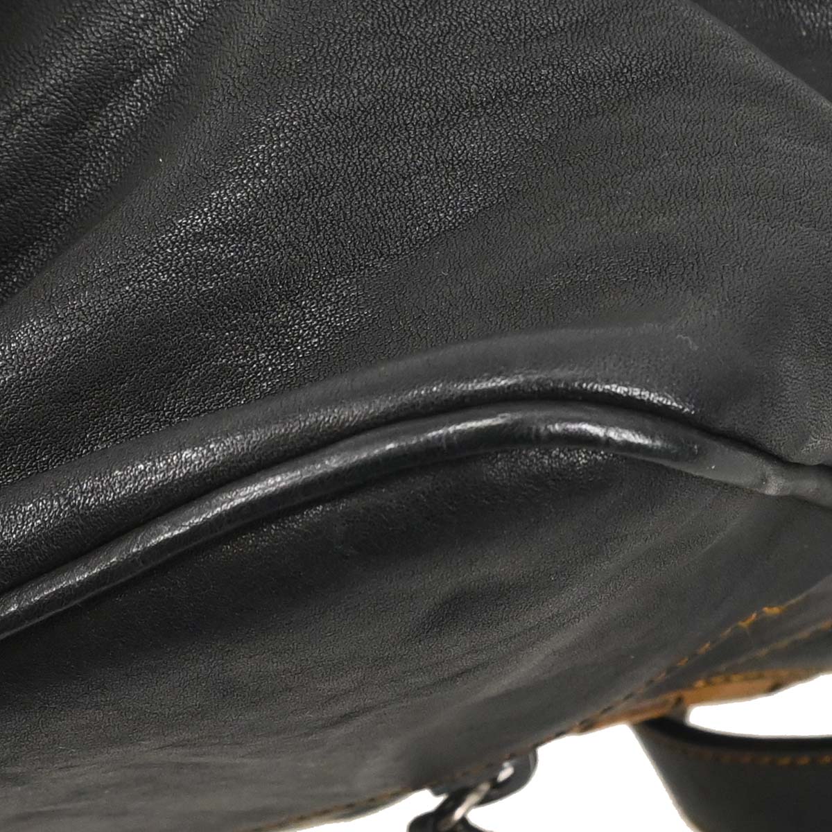 Christian Dior Black Gaucho Shoulder Bag