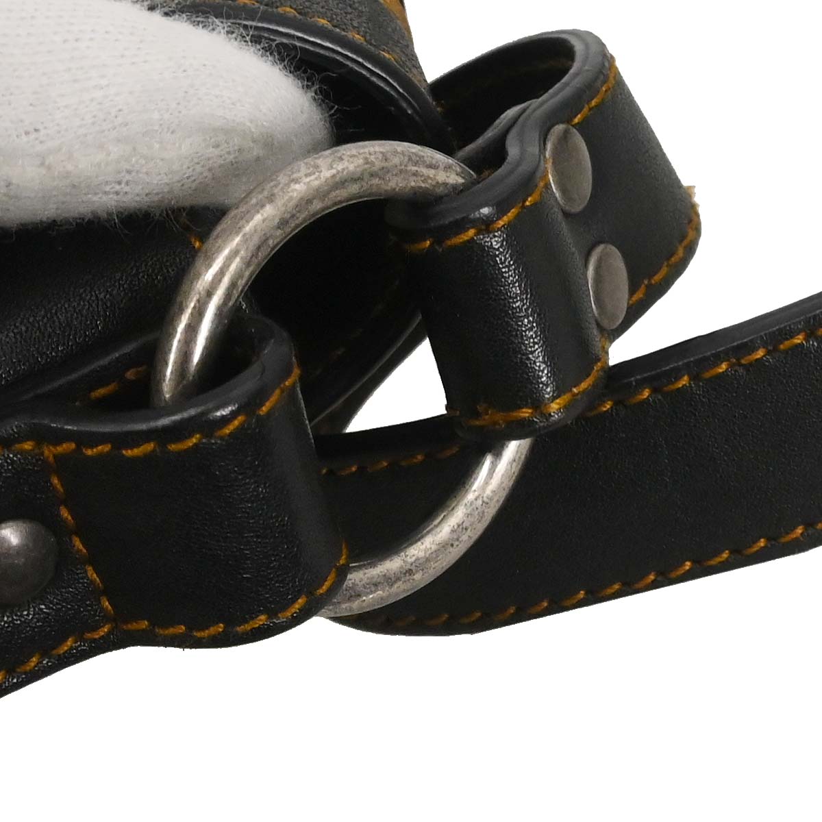 Christian Dior Black Gaucho Shoulder Bag