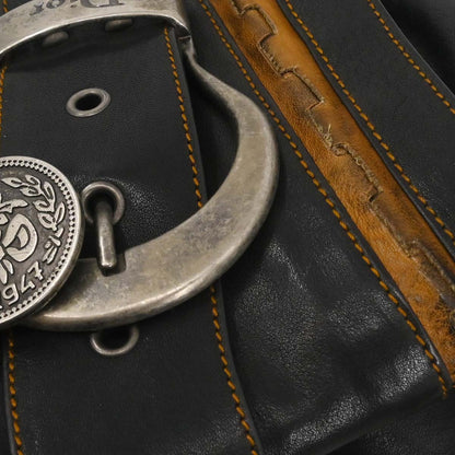 Christian Dior Black Gaucho Shoulder Bag