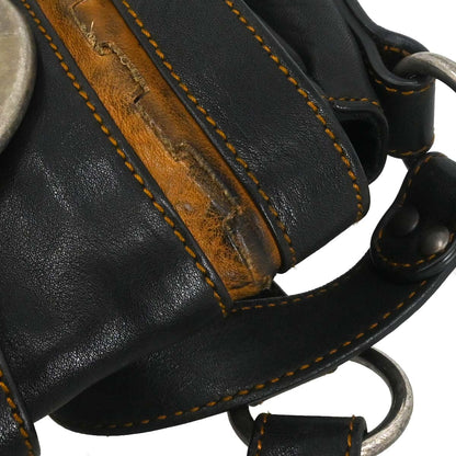 Christian Dior Black Gaucho Shoulder Bag