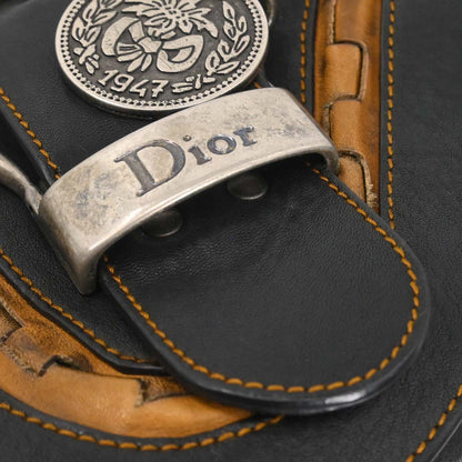Christian Dior Black Gaucho Shoulder Bag