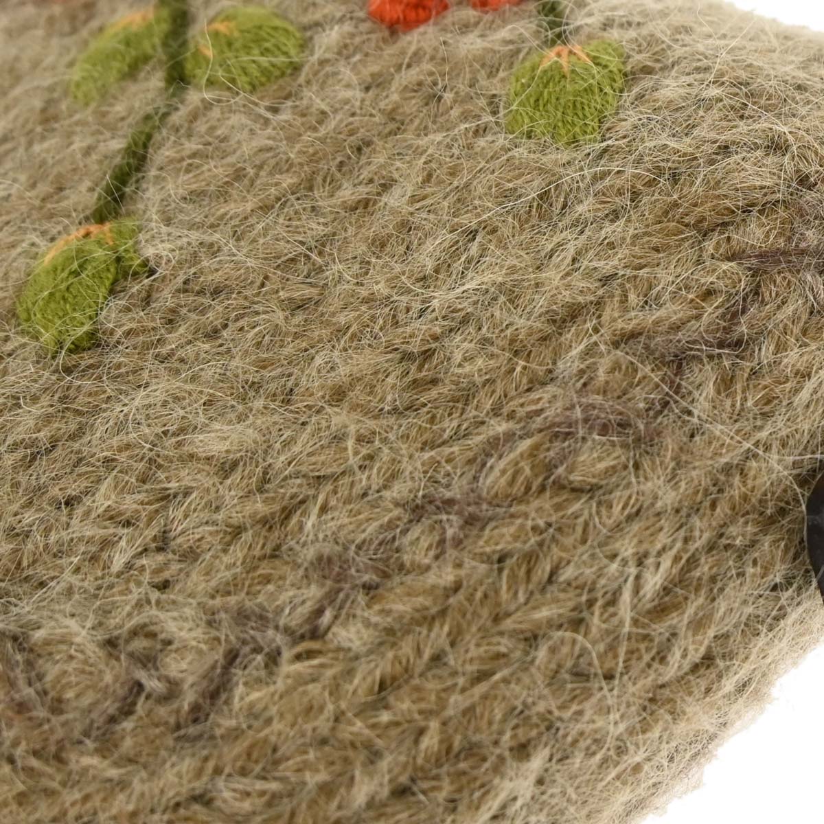 Fendi Brown Wool Baguette Handbag