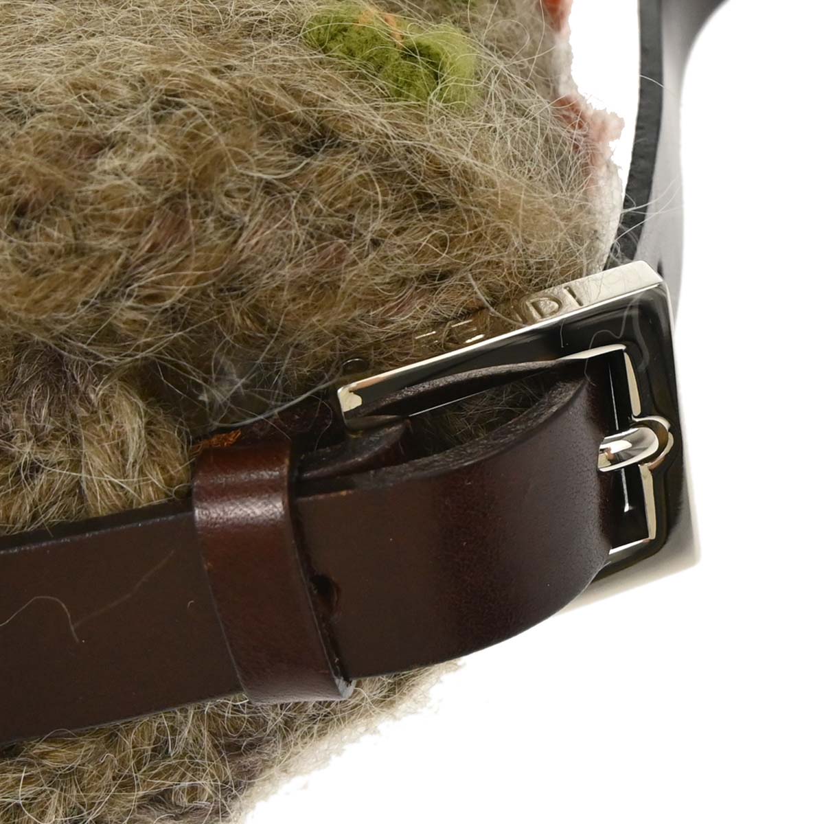 Fendi Brown Wool Baguette Handbag