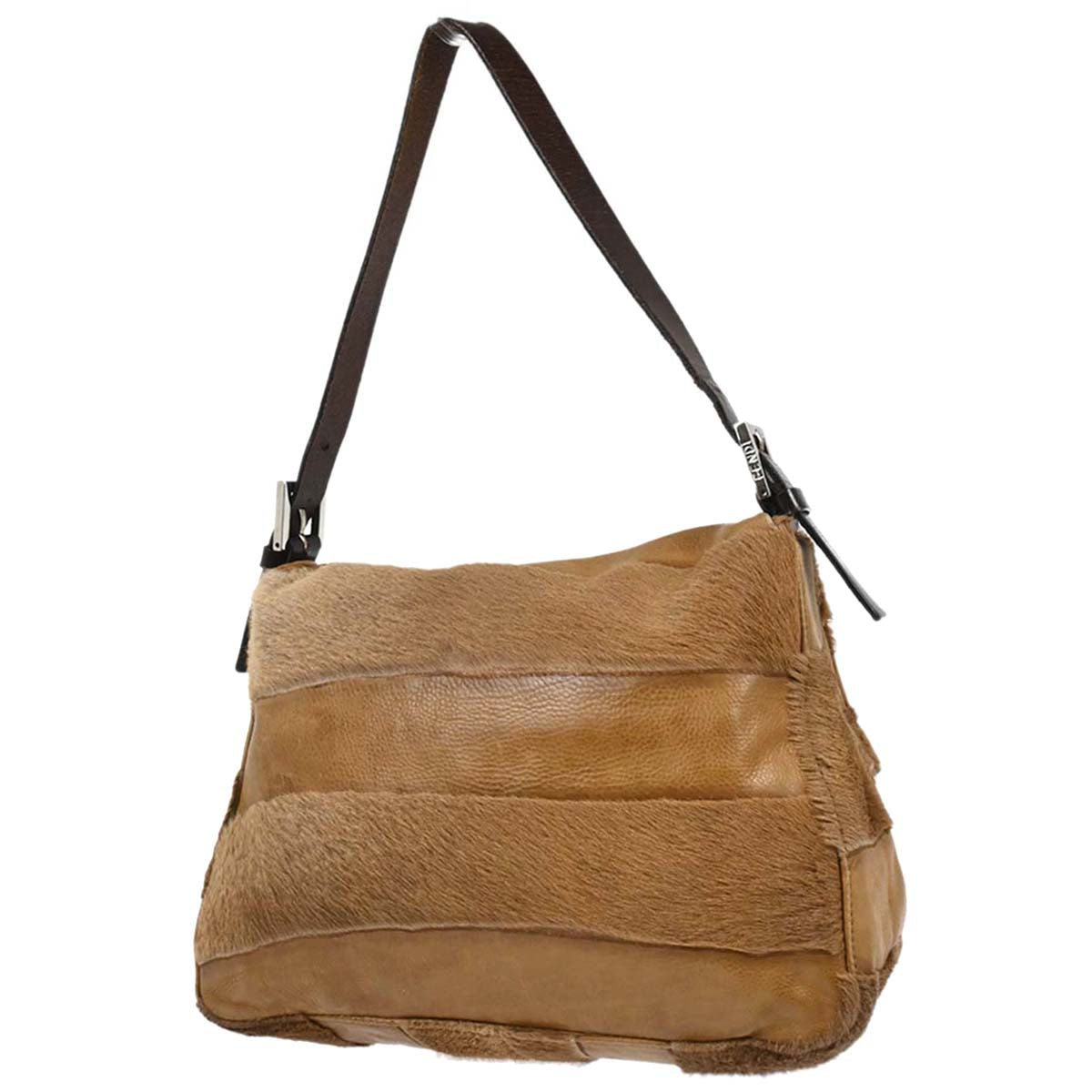 Fendi Brown Pony Hair Mamma Baguette Handbag